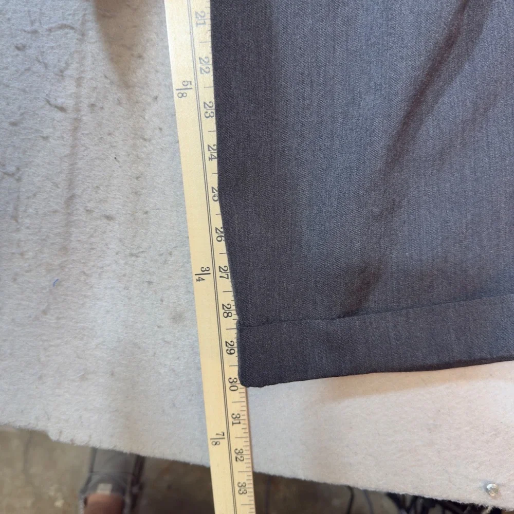 Brooks Brothers Dress Pants Men 38x32 Gray Good 1818 Madison Pleated Wool Cuffed